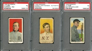 T206 PSA Graded Collection of (3) HOFers with Ty Cobb (2) & Christy Mathewson